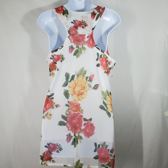 Women's Sleeveless Chiffon Floral Print tank top - Picture 2 of 2